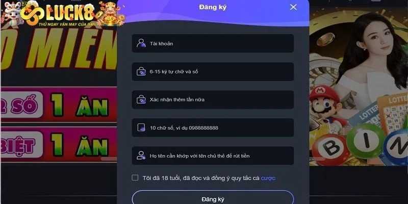 Quy trình 5 bước đăng ký tại Luck8 nhanh gọn 